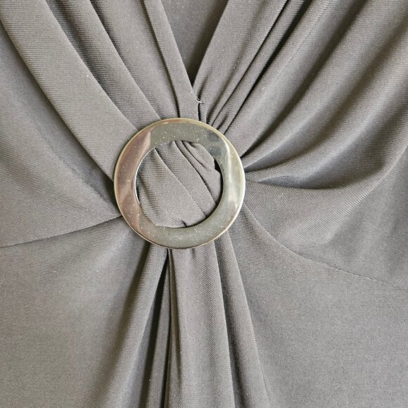 Chaps V-Neck Black Jersey Dress PL - Picture 3 of 7